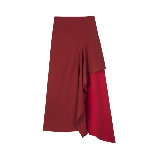 Alejandra de coss women´s asymmetric red skirt Clothing classic color Luxury Shoes 