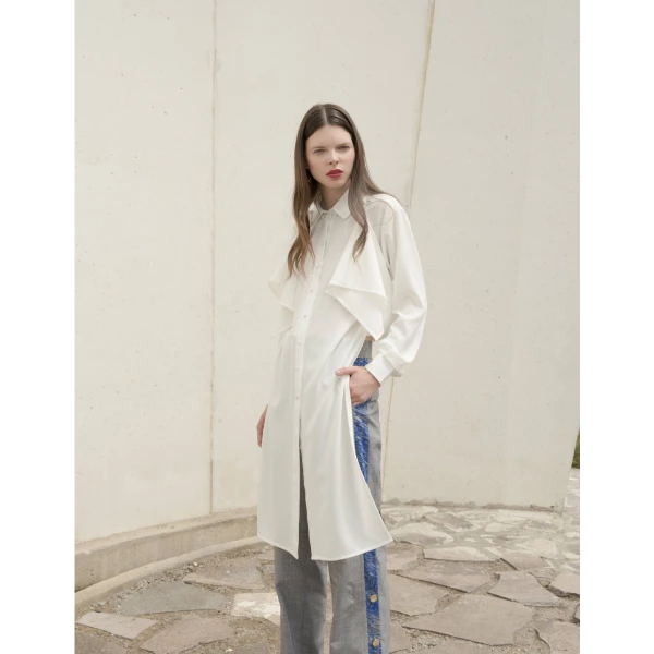 Alejandra de coss women´s multiform crèpe blouse Clothing classic color Luxury Shoes 