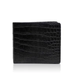 BBBWB Men’s Black Crocodile Leather Wallet Men Bangkok Bootery Luxury Shoes