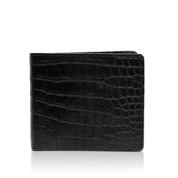 Men’s Black Crocodile Leather Wallet Men Bangkok Bootery Luxury Shoes 