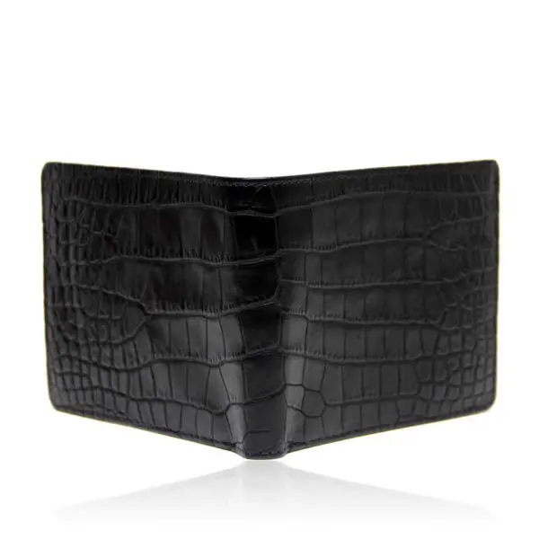 Men’s Black Crocodile Leather Wallet Men Bangkok Bootery Luxury Shoes 