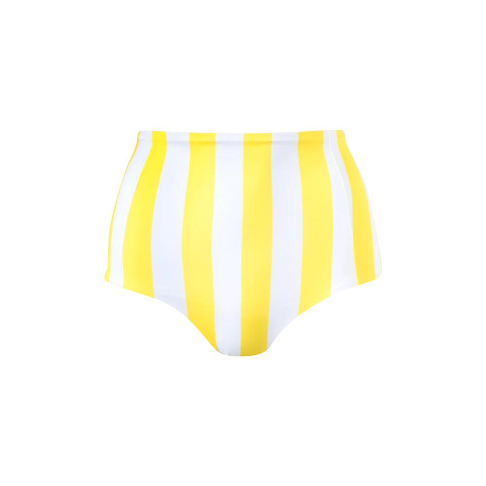 Banes-Bottom-Yellow-stripes-Front Banes swimwear bottom Women beachwear Luxury Shoes