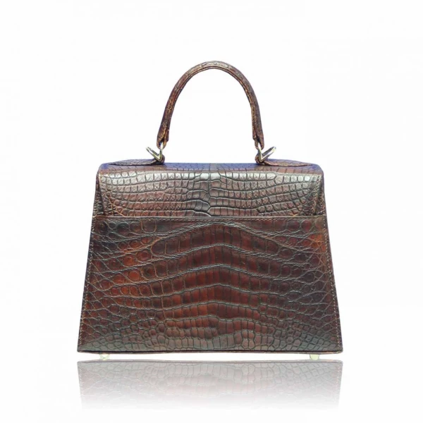 Brown crocodile bag