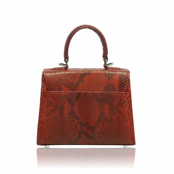 Bangkok Bootery Goldmas Python Skin Handbag, view 3