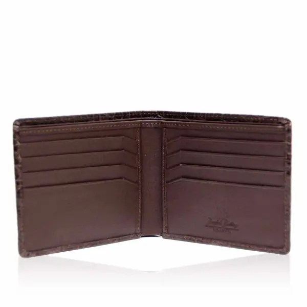 Men’s Brown Crocodile Leather Wallet Men Bangkok Bootery Luxury Shoes 