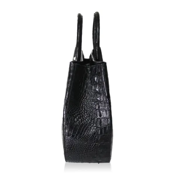 Women’s Black Crocodile Leather Handbag Novel Bags Bangkok Bootery Luxury Shoes 