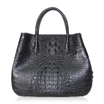black crocodile handbag Women’s Black Crocodile Leather Handbag Novel Bags Bangkok Bootery Luxury Shoes 
