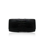 Luana Crocodile Brown Leather Clutch Bag Bags Bangkok Bootery Luxury Shoes 