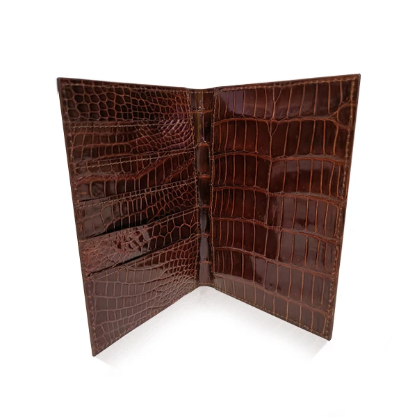 Bordeaux Crocodile Leather Passport Holder Bordeaux Crocodile Leather Passport Holder