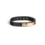 U-Turn Simple Gun Claps Leather Bracelet Men  Luxury Shoes 