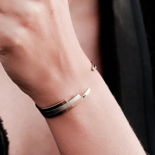 Reverse Silver Bangle Bracelet Cuffs Bangle Luxury Shoes 