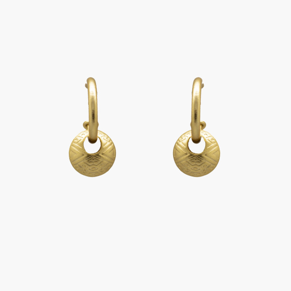 Akan 24 Karats Gold Plated Bronze Hoop Earrings Earrings best seller Luxury Shoes 