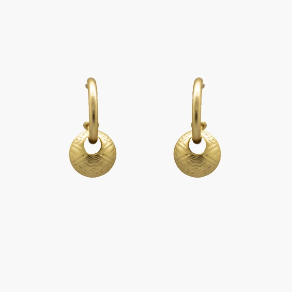 Akan 24 Karats Gold Plated Bronze Hoop Earrings Earrings best seller Luxury Shoes 
