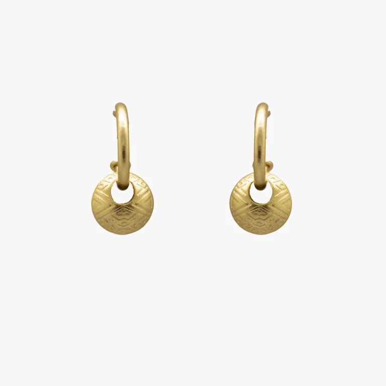 Akan 24 Karats Gold Plated Bronze Hoop Earrings Earrings best seller Luxury Shoes 