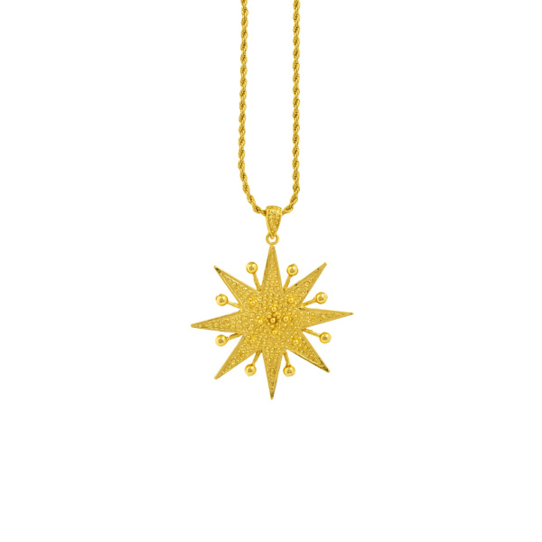 Flor Amazona women’s diamantina gold necklace Jewelry gold plated Luxury Shoes 