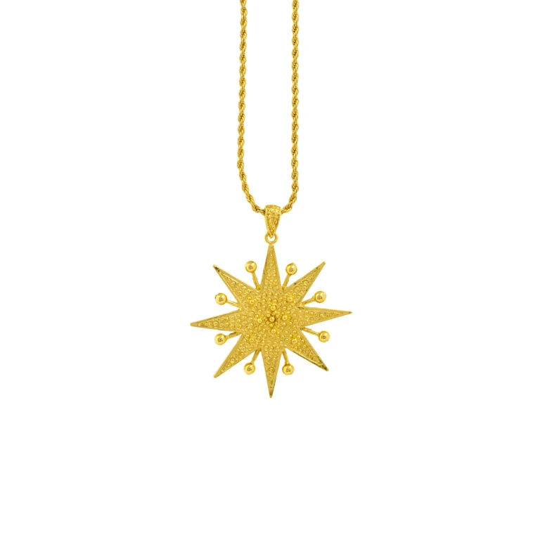 Flor Amazona women’s diamantina gold necklace Jewelry gold plated Luxury Shoes 