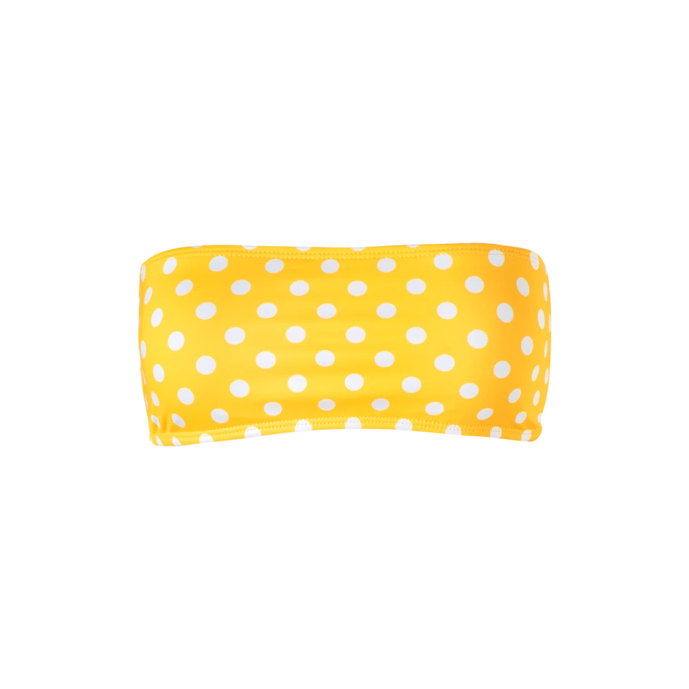 Cabo-top-Yellow-dots-Front VerdeLimon women’s cabo bandeau swim bra Clothing beachwear Luxury Shoes