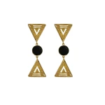 Flor Amazona women’s cordillera black gold earrings Jewelry  Luxury Shoes 