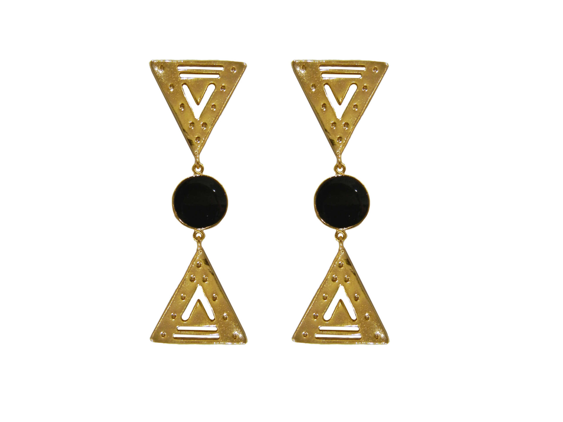 Flor Amazona women’s cordillera black gold earrings Jewelry  Luxury Shoes 