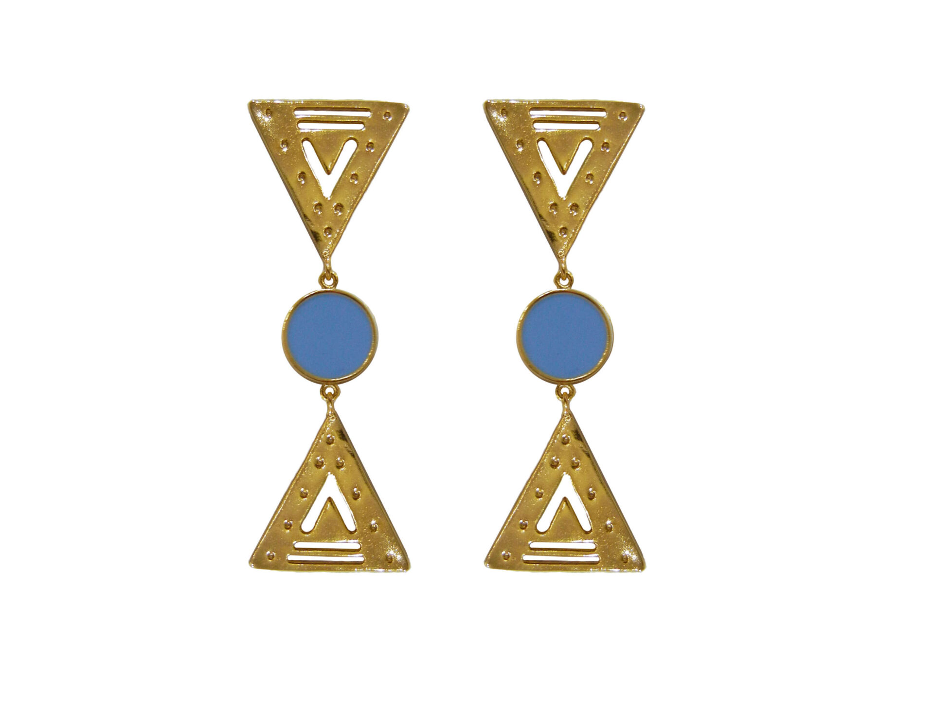 Flor Amazona women’s cordillera blue gold plated earrings Earrings Earring Luxury Shoes 
