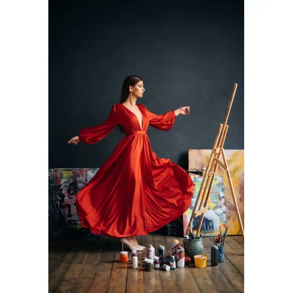 Silk Red With Baroque Pearl  Jumpsuit Clothing buy red dress Luxury Shoes 
