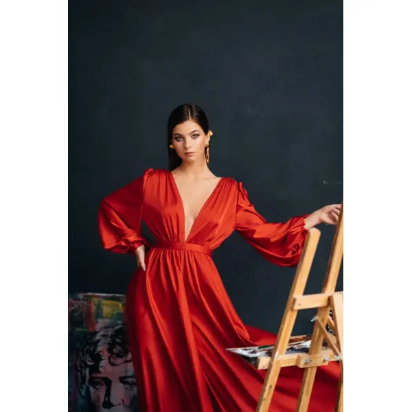 Silk Red With Baroque Pearl  Jumpsuit Clothing buy red dress Luxury Shoes 