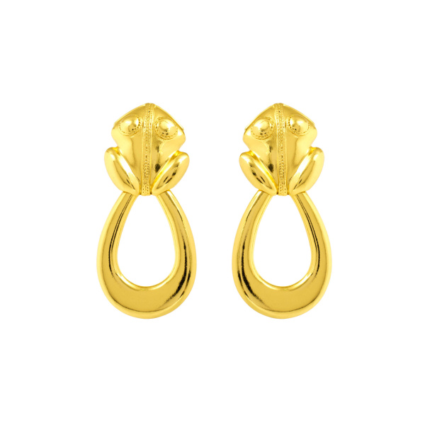 Flor Amazona women’s el dorado hoops gold earrings Earrings  Luxury Shoes 