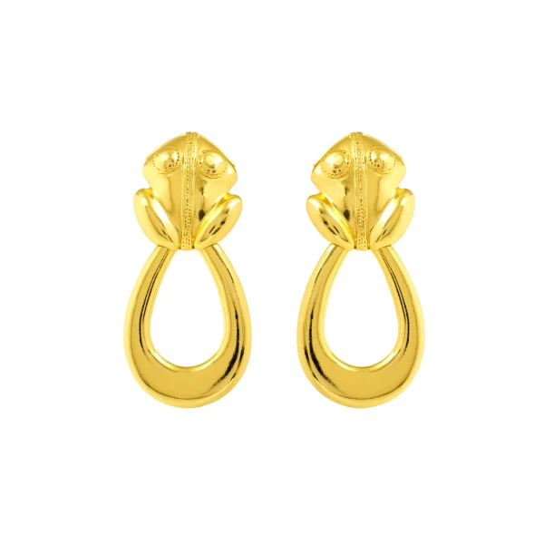 Flor Amazona women’s el dorado hoops gold earrings Earrings  Luxury Shoes 