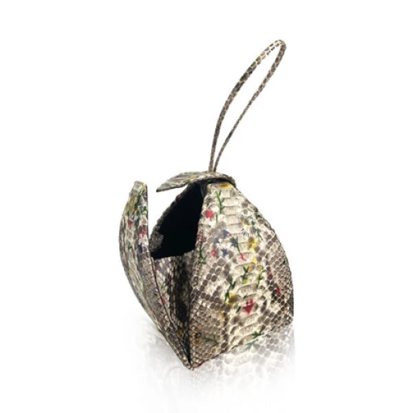 Maria Floral Natural Python Leather Limited Bag Bags Bangkok Bootery Luxury Shoes 