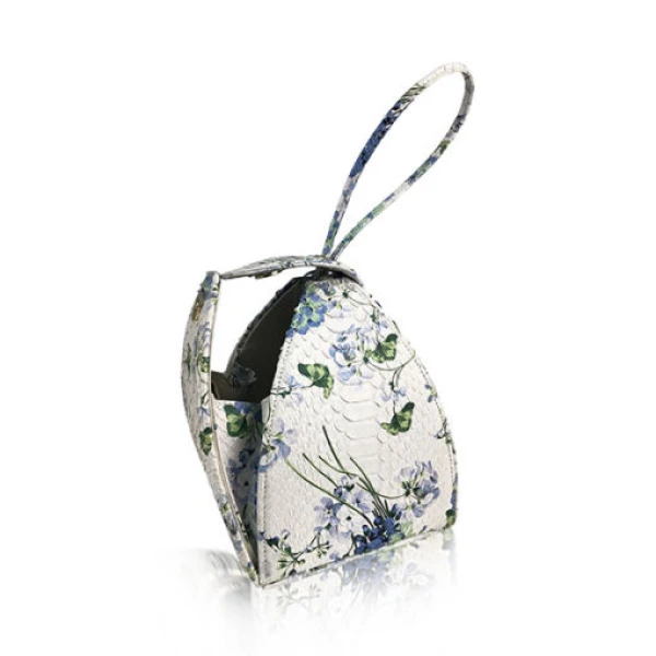 Maria White Floral Natural Python Leather Limited Bag Bags Bangkok Bootery Luxury Shoes 