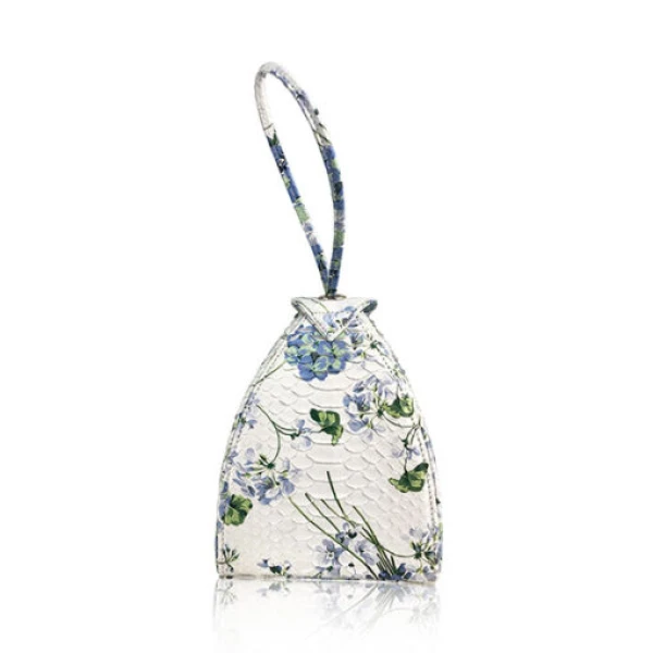 Maria White Floral Natural Python Leather Limited Bag Bags Bangkok Bootery Luxury Shoes 