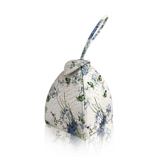 Maria White Floral Natural Python Leather Limited Bag Bags Bangkok Bootery Luxury Shoes 