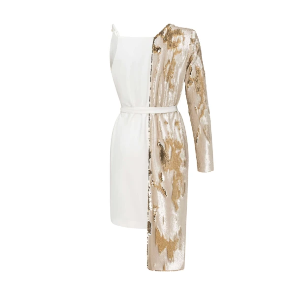 Asymmetrical ivory dress Asymmetrical ivory Tuxedo Dress Clothing Apple Bodyshape Luxury Shoes 