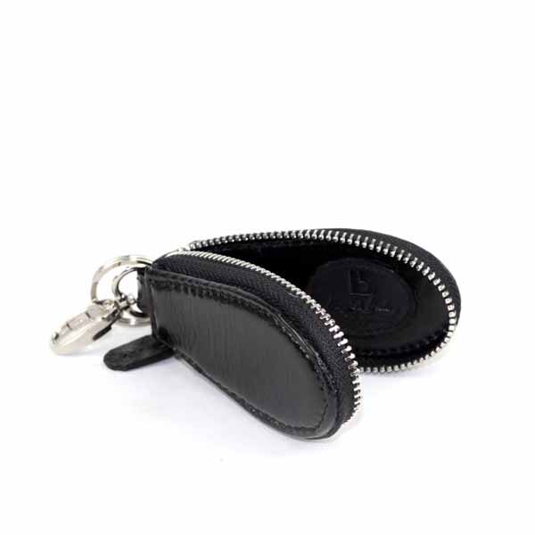 Bangkok Bootery Black Leather Car Keychain, view 3