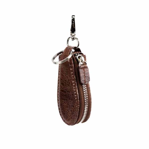 Bangkok Bootery Brown Leather Car Keychain, view 2