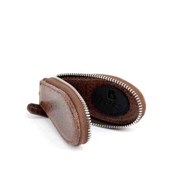 Bangkok Bootery Brown Leather Car Keychain, view 3
