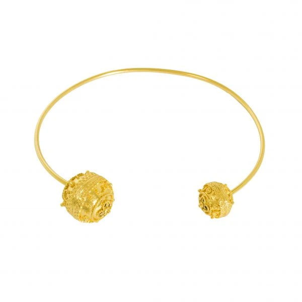 Flor Amazona women’s la joya maxi gold plated necklace Jewelry gold plated Luxury Shoes 
