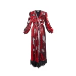 red sequin tuxedo dress Red And Feathers Sequin Tuxedo Dress Clothing Apple Bodyshape Luxury Shoes 