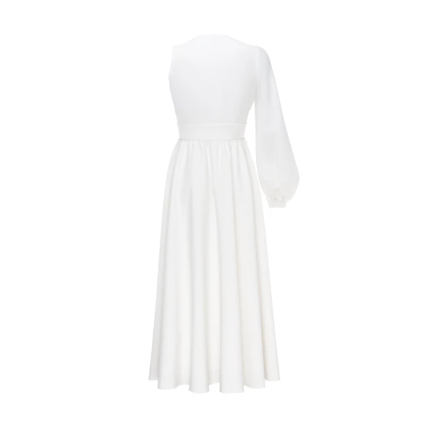 One-shoulder Dress With Natural Pearl Decor And Removable Skirt – XL   Luxury Shoes 