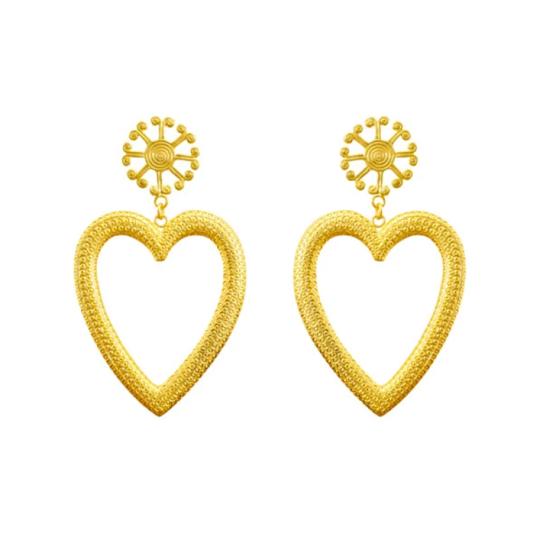 Flor Amazona women’s lovelia hoops gold plated earrings Earrings Earring Luxury Shoes 