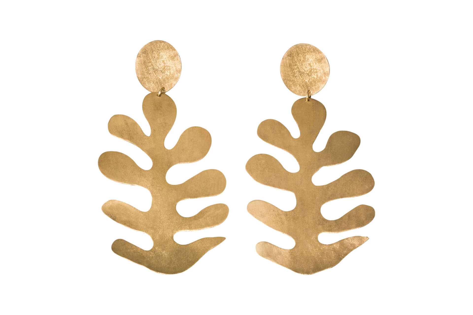 Alejandra de Coss women’s cut out leaf gold plated earrings Earrings contemporary jewellery Luxury Shoes 
