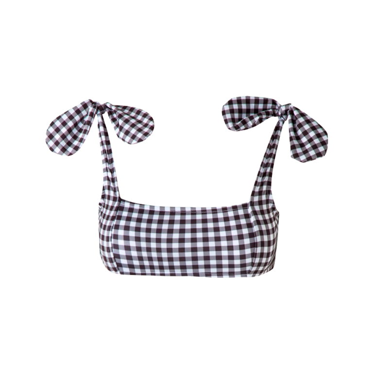 VerdeLimon women’s morioka checkered swim top Beachwear beachwear Luxury Shoes 