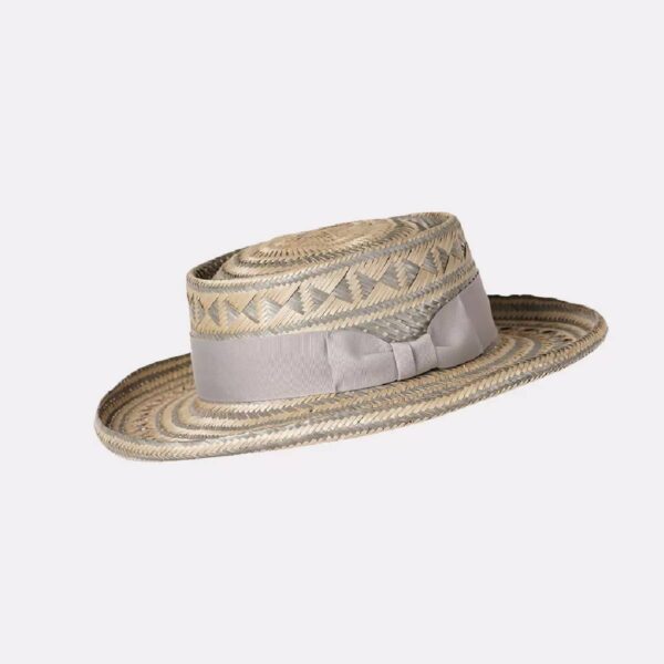 Lina Osorio Silver straw hat, view 2