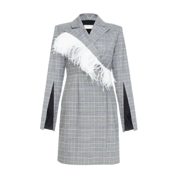 silver sequin tuxedo dress ‘S Cage Tuxedo With Feathers Dress Clothing All Day Wear Luxury Shoes 