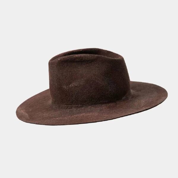Lina Osorio Brown rustic felt hat, view 2