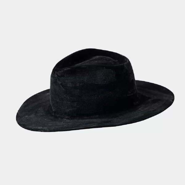 Lina Osorio Black rustic felt hat, view 2