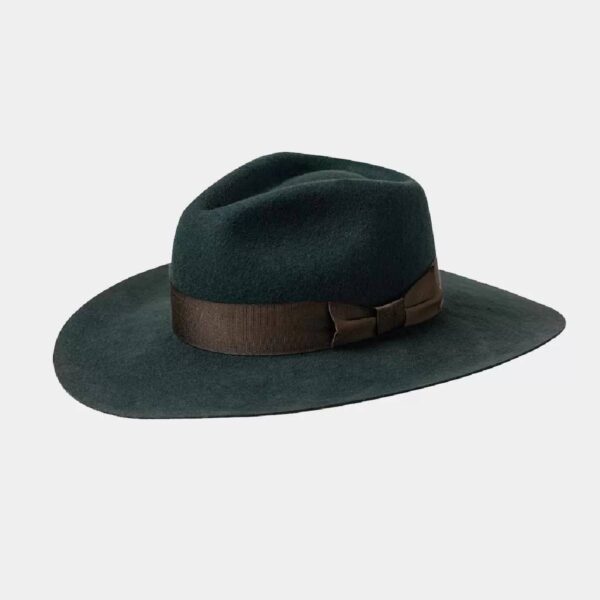 Lina Osorio Green brown felt hat, view 2