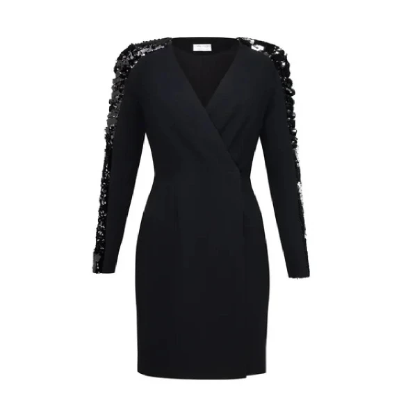 silver sequin tuxedo dress Tuxedo Black Dress Clothing A-Line Dresses Luxury Shoes 