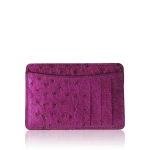 Ostrich Leather Orchid Cardholder Accessories Bangkok Bootery Luxury Shoes 