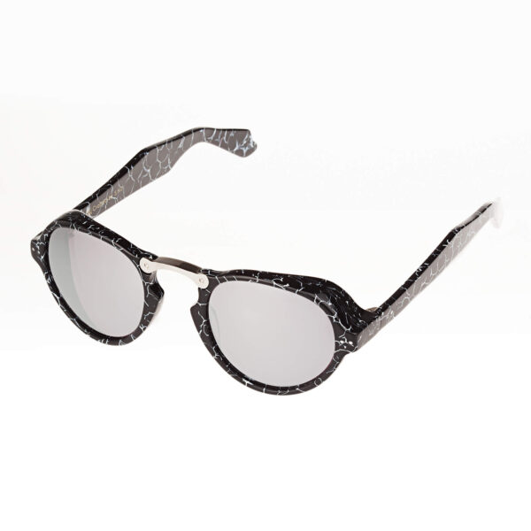 Neo-Ne Eyewear Neo-Ne men’s rufter black acetate lightning sunglasses, view 3